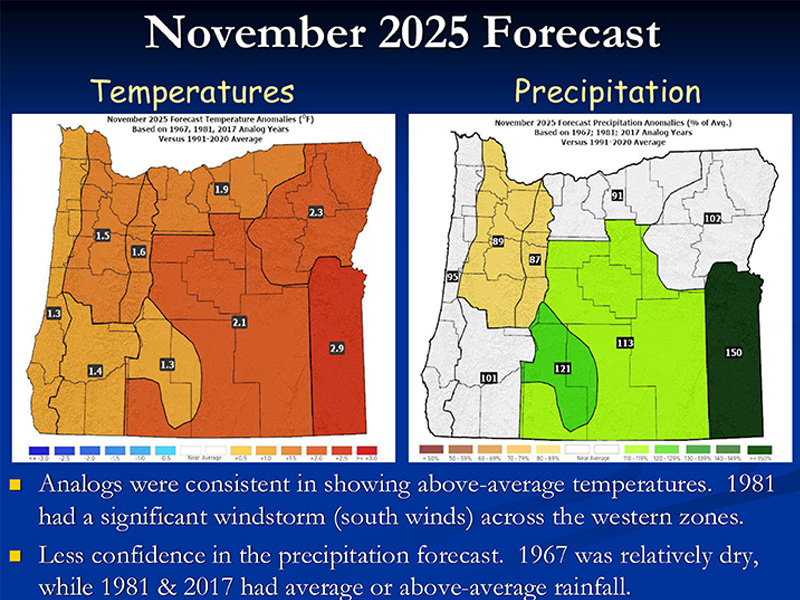 Oregon Climate Forecast Oregon Climate Forecast