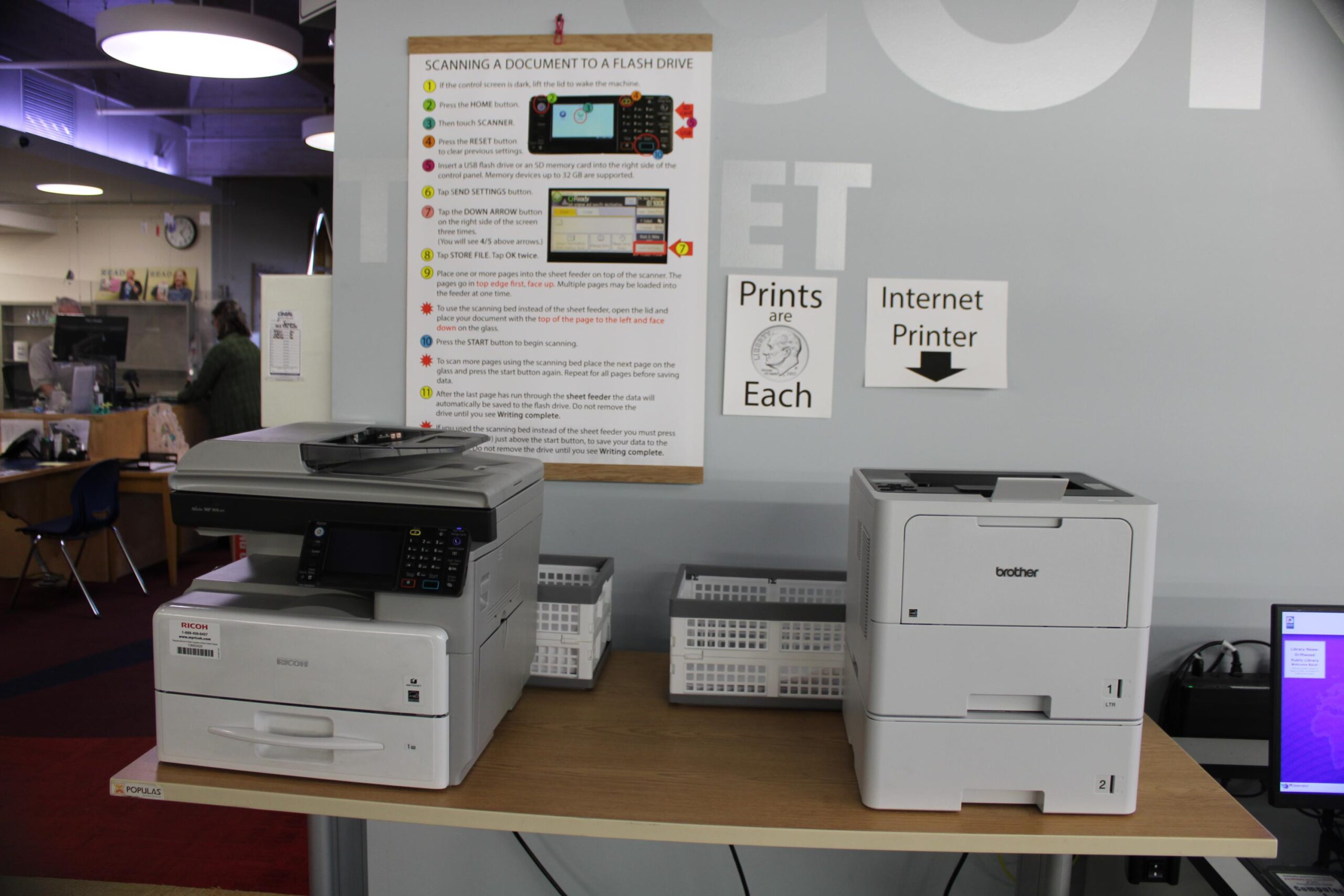 Print for 10 cents at Driftwood Public Library