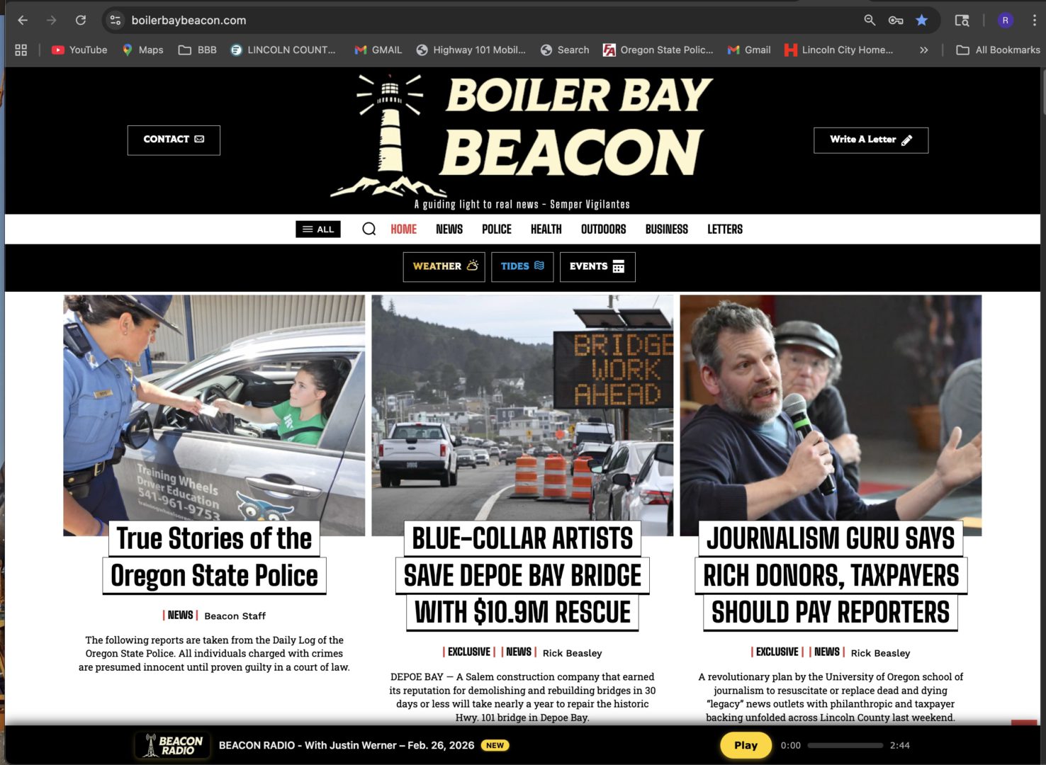 Boiler Bay beacon Screenshot